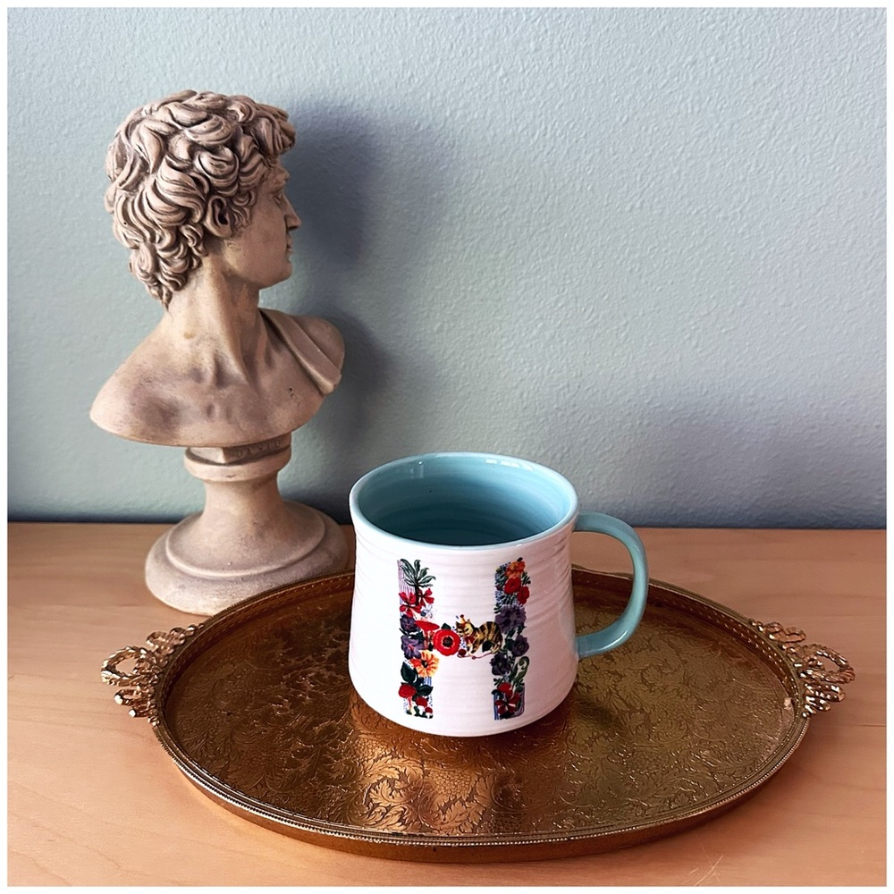 Anthro “Bouquet Monogram Mug” by Nathalie Lete